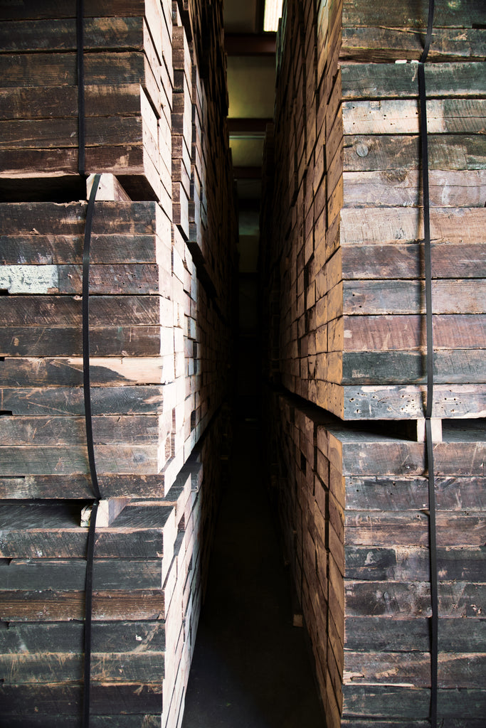 Reclaimed Kentucky Distillery Rackhouse Heart Pine Beams