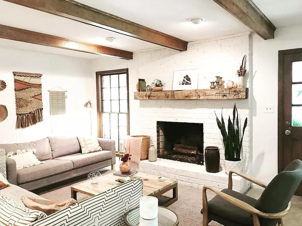 Mantle | Reclaimed Wood Hand Hewn Beam Mantels - Sons of Sawdust